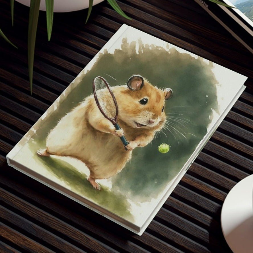 Tennis Hamster Hard Backed Journal