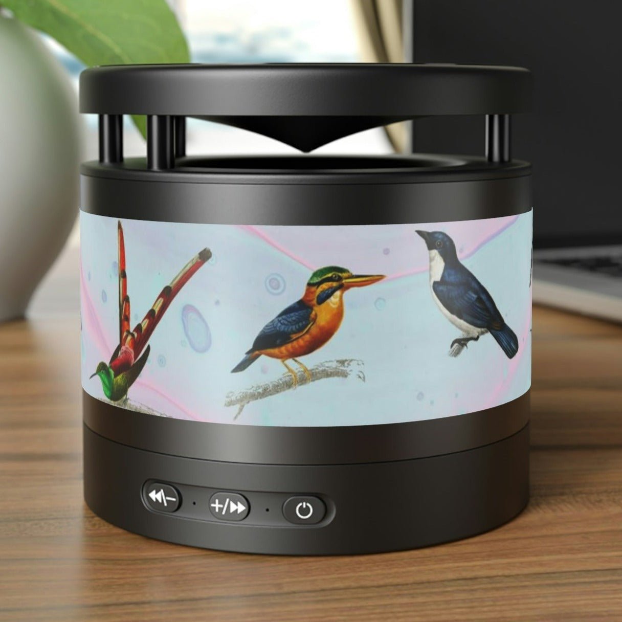 The Birds Metal Bluetooth Speaker and Wireless Charging Pad