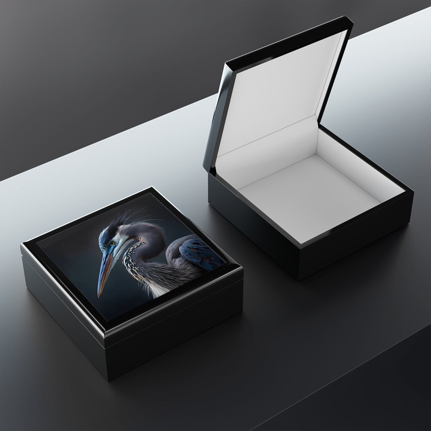 The Great Blue Heron Artwork Gift and Jewelry Box