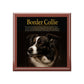 The Intrepid Border Collie Keepsake Jewelry Box with Ceramic Tile Cover