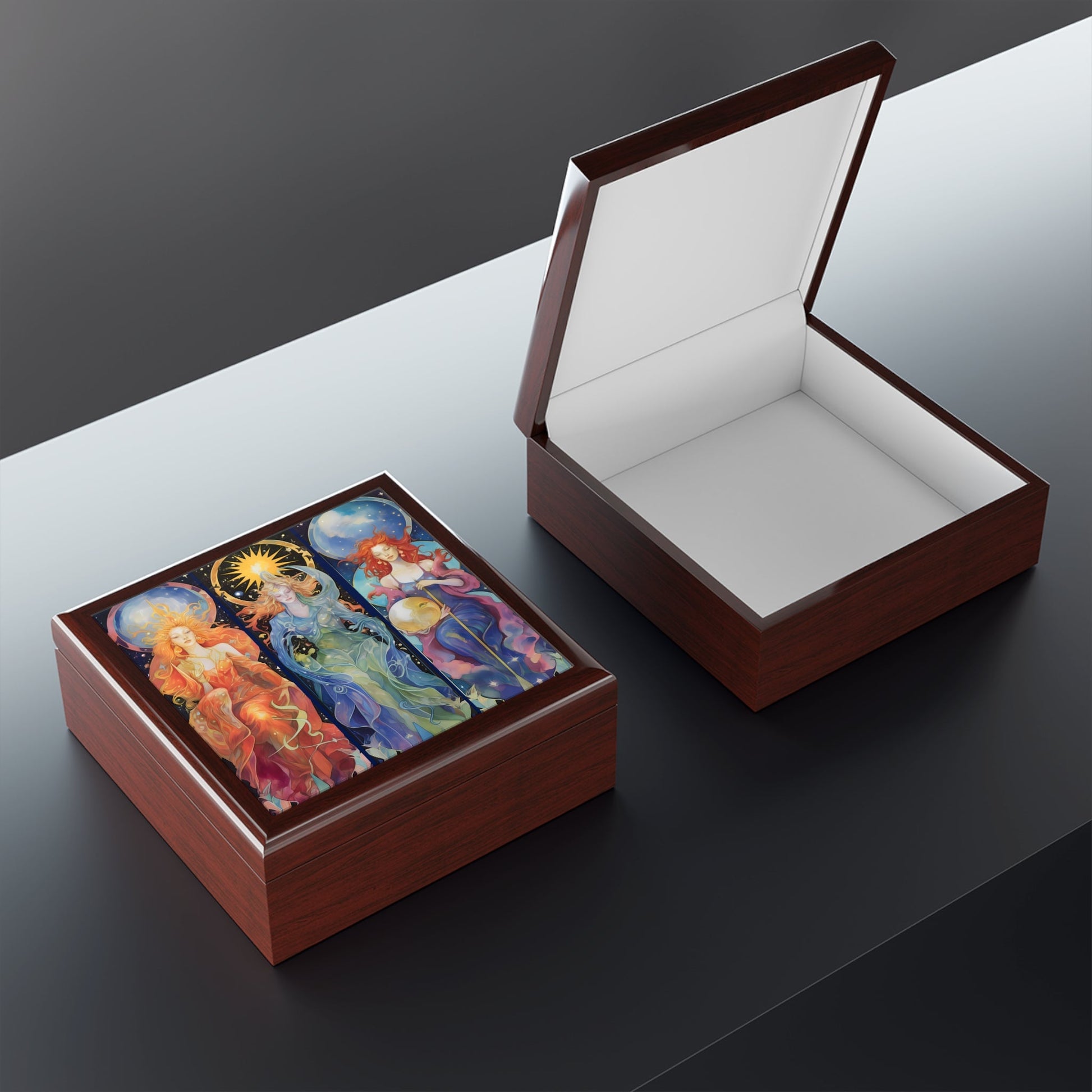 Three Goddesses Jewelry Keepsake Box