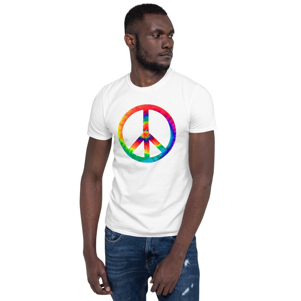 Tie Dye Peace Sign | Short-Sleeve Unisex T-Shirt