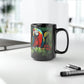 Two Amazon Parrots Sitting on a Branch in the Jungle - 15 oz Coffee Mug