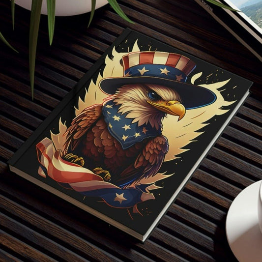Uncle Sam Bald Eagle Hard Backed Journal