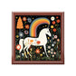 Unicorn and Rainbow BOHO Folk Art Gift & Jewelry Box