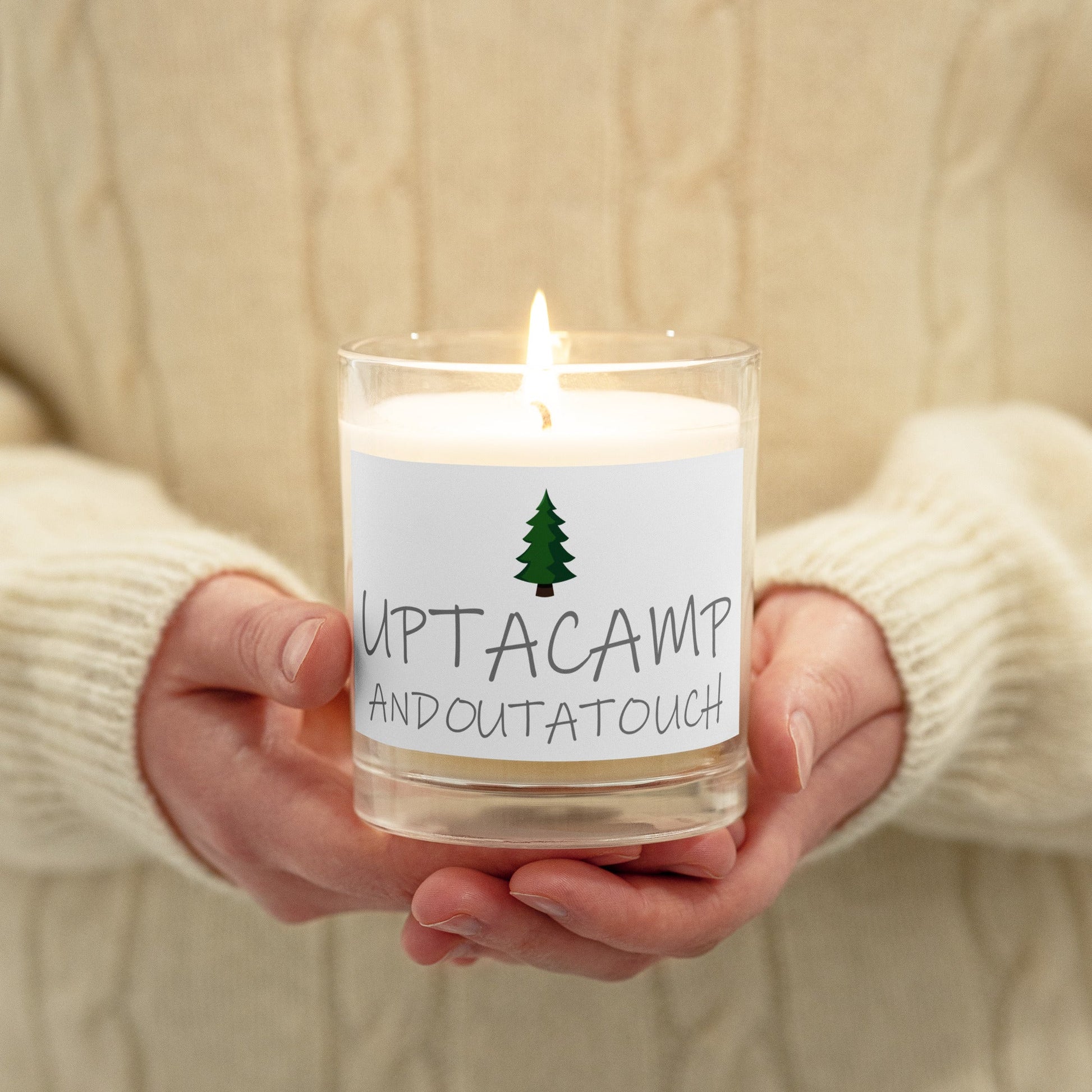 Upta Camp Outa Touch Glass Jar Soy Wax Candle