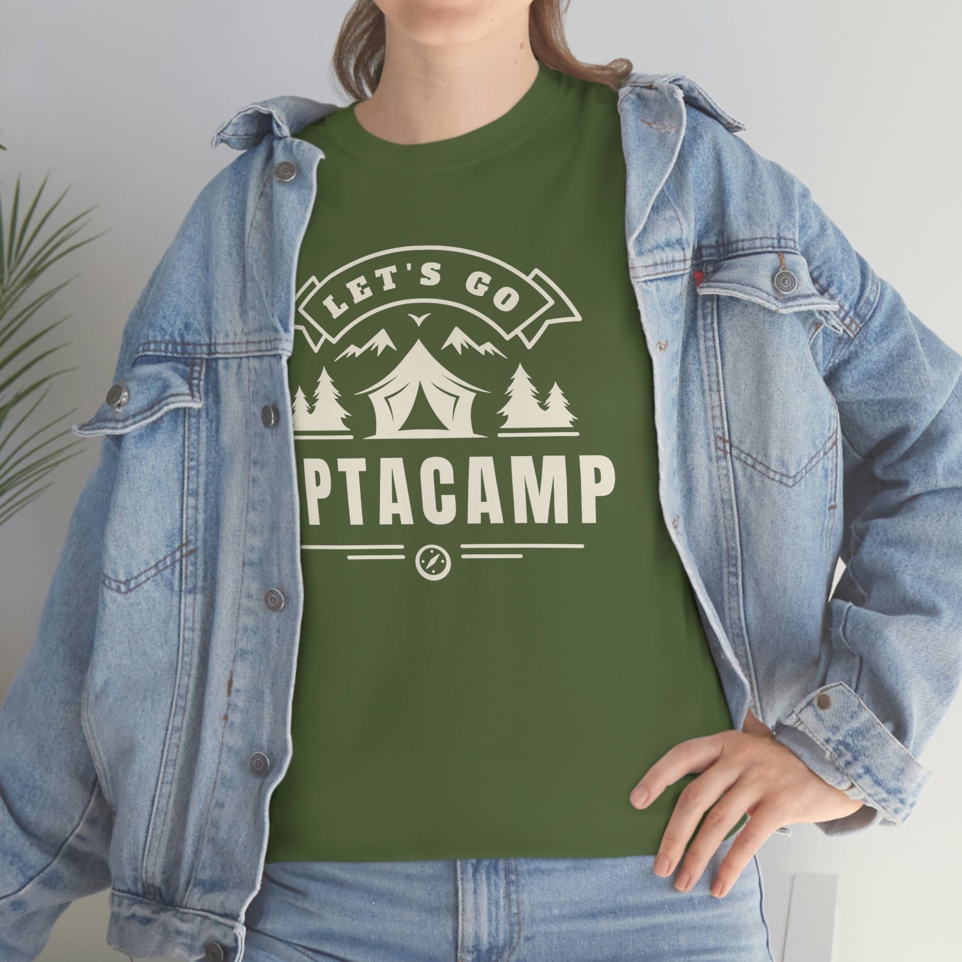 Uptacamp Camping Cotton Tee - The T-Shirt for Hikers, Backpackers and vacationers. Upta Camp for a Relaxing Time Away