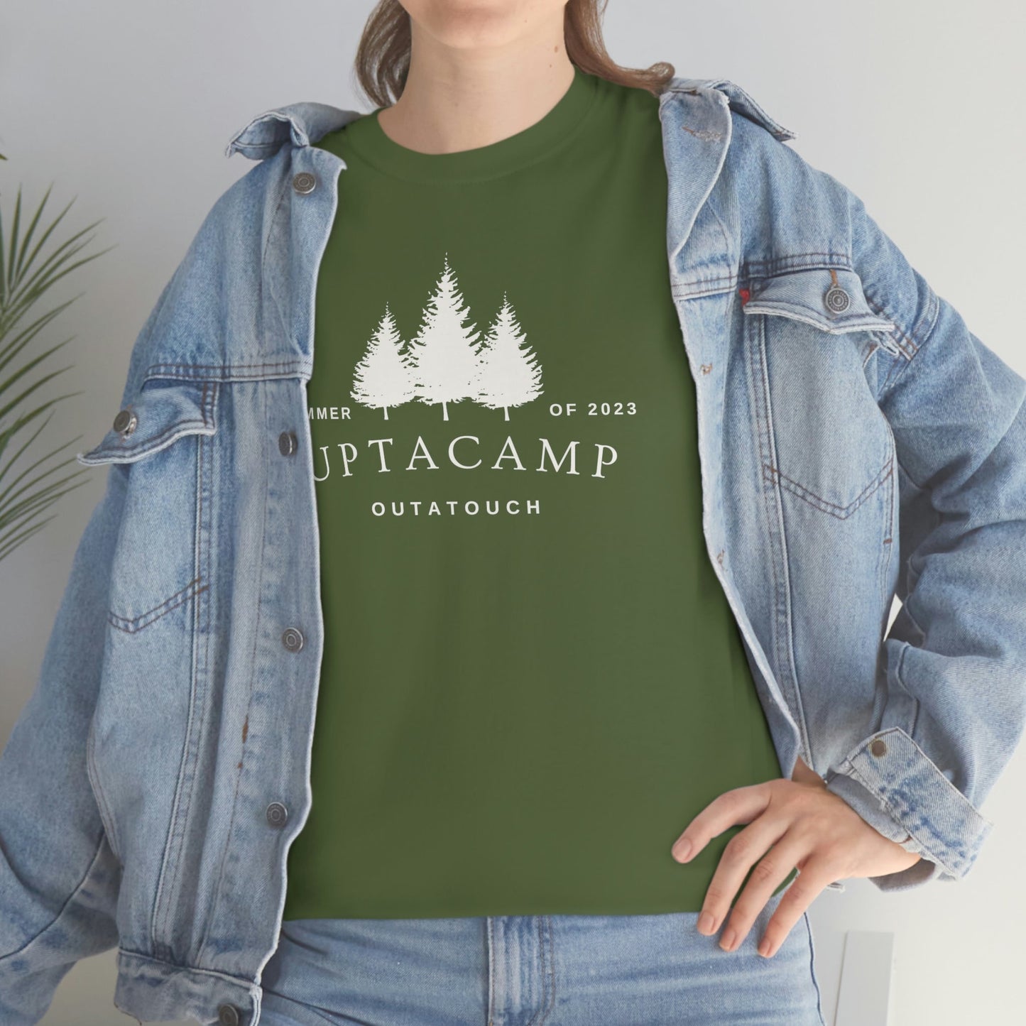 Uptacamp Outatouch Camping Cotton Tee - The T-Shirt for Hikers, Backpackers and vacationers. Upta Camp for a Relaxing Time Away