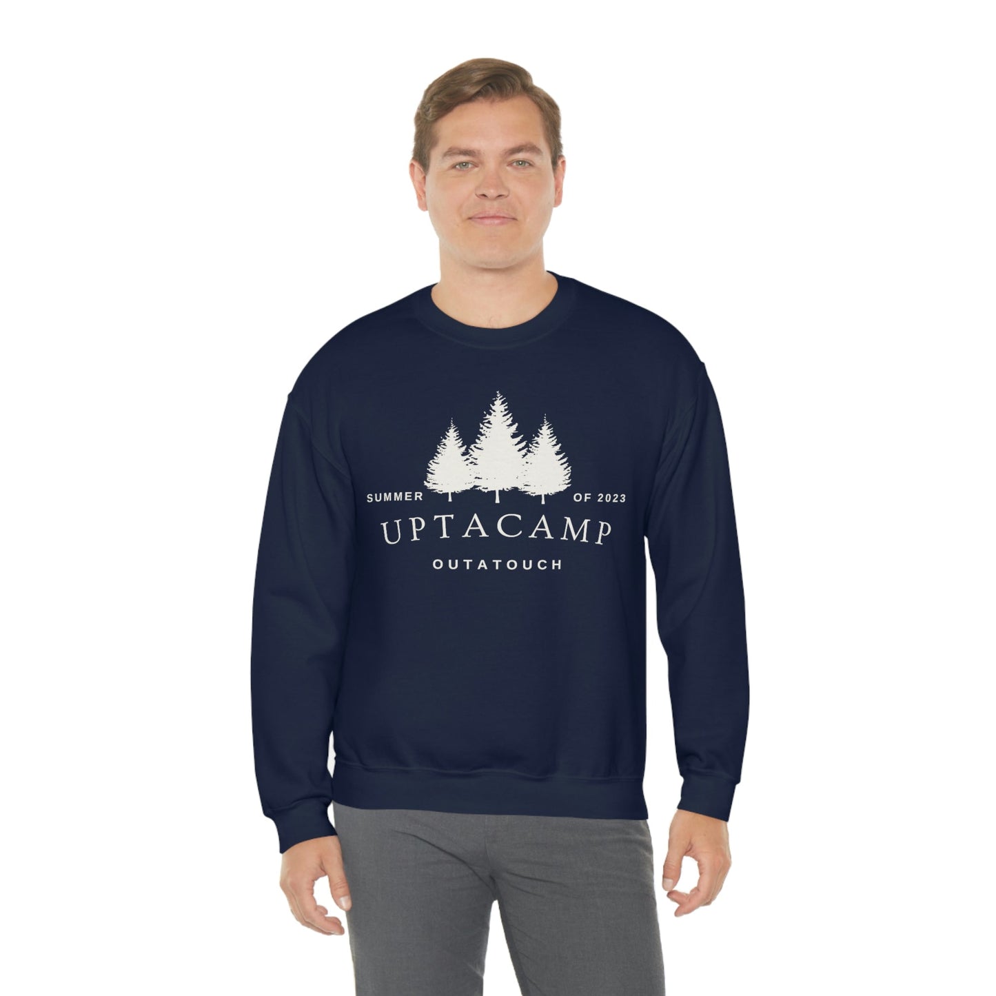 Uptacamp Outatouch Heavy Crewneck Sweatshirt - Perfect Gift for Hiking, Backpacking, Camping or Just Being Outdoors