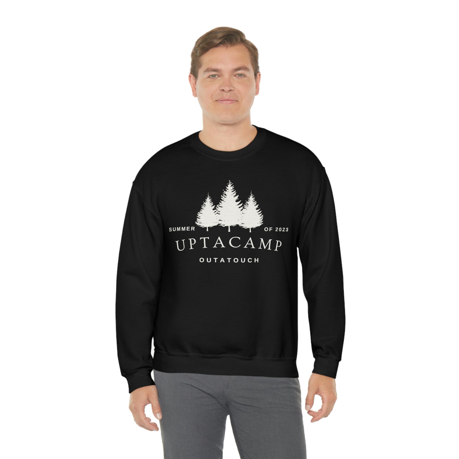 Uptacamp Outatouch Heavy Crewneck Sweatshirt - Perfect Gift for Hiking, Backpacking, Camping or Just Being Outdoors