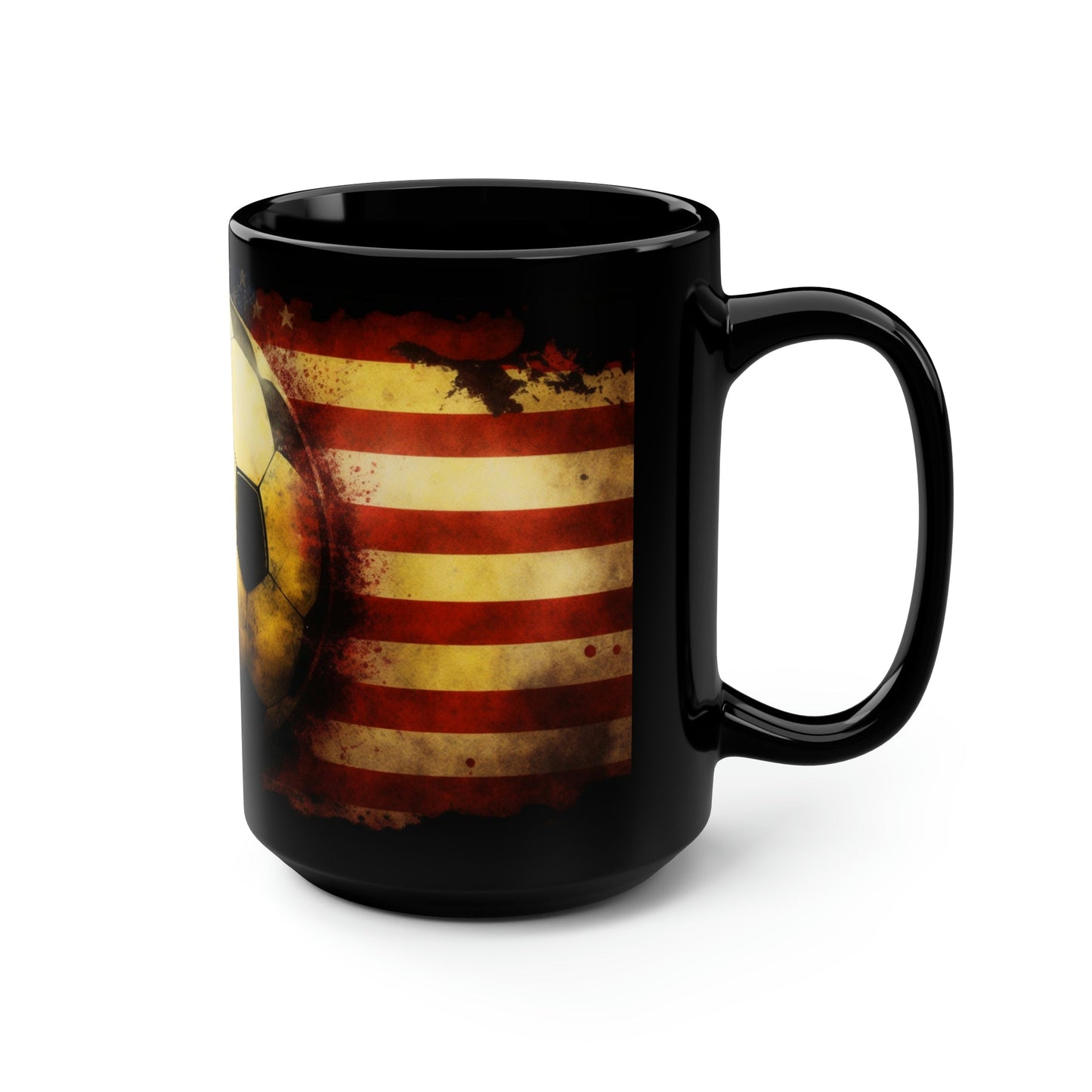 USA Flag American Soccer Ball 15 oz Coffee Mug Gift