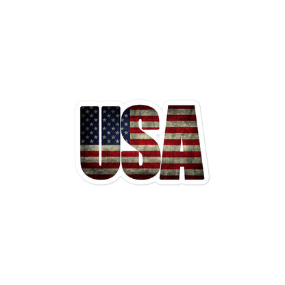 USA Flag Bubble-Free Stickers
