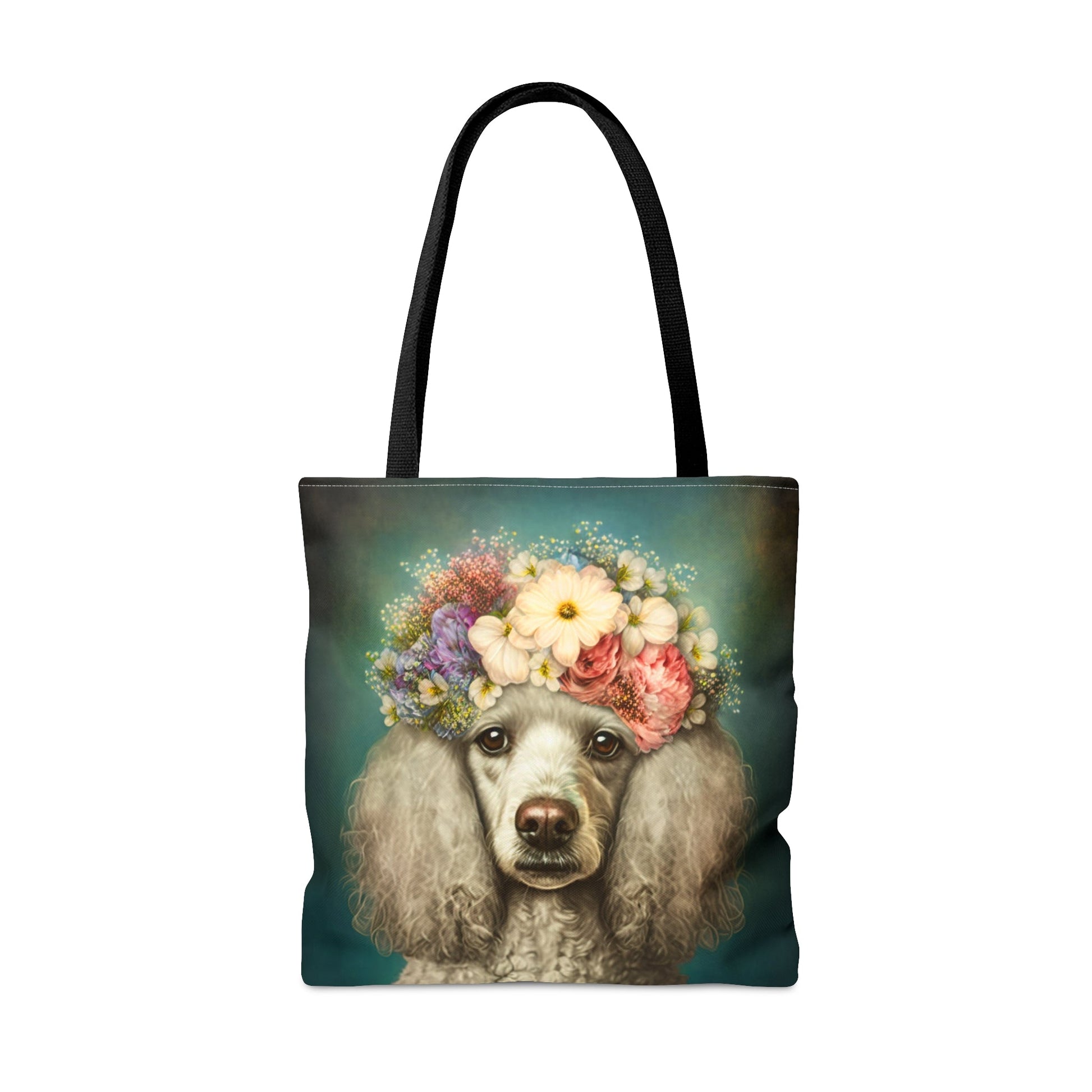 Victorian Poodle Bonnet Portrait Tote Bag