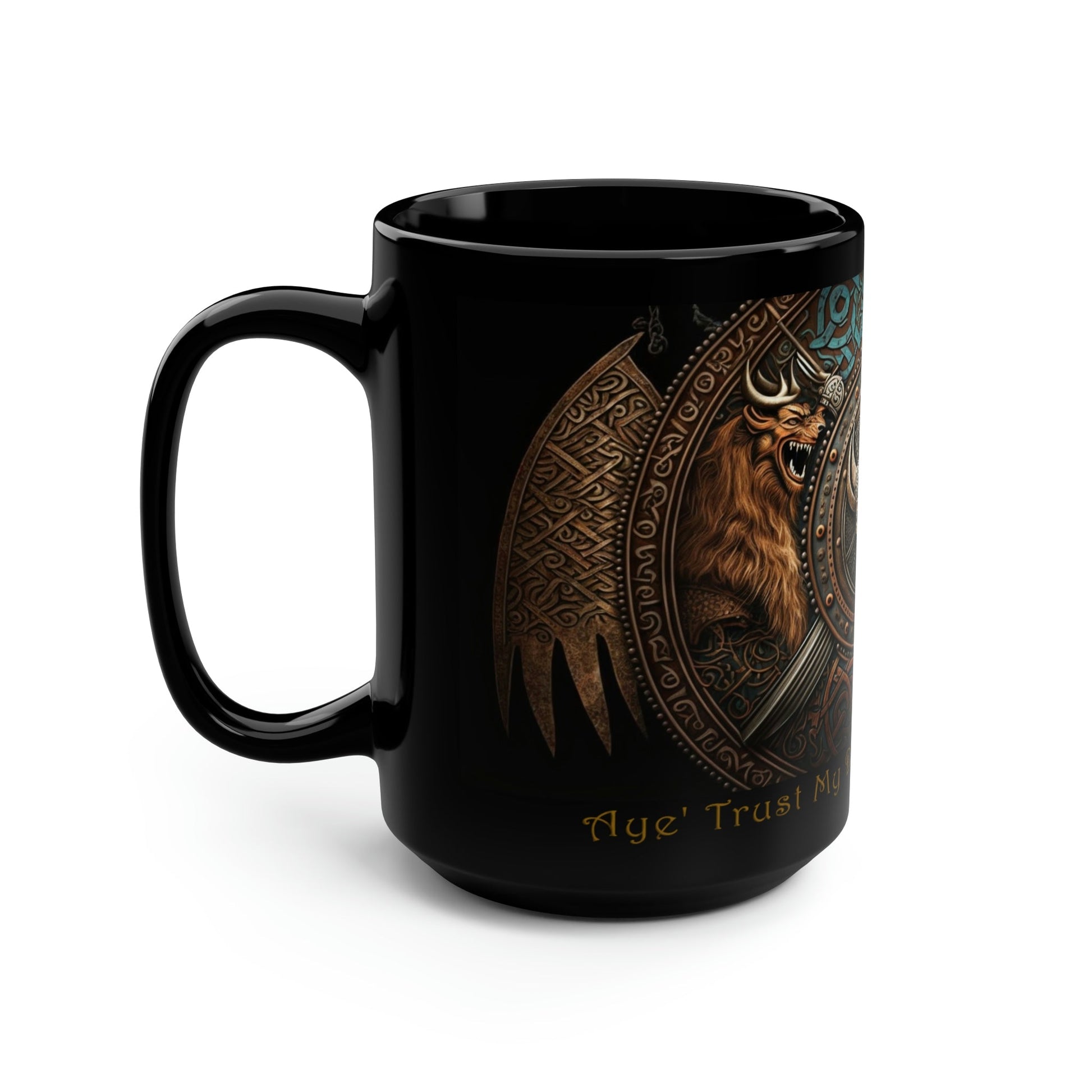 Viking Saying | "Aye' Trust My Dad Like I Trust Odin" | 15 oz Coffee Mug