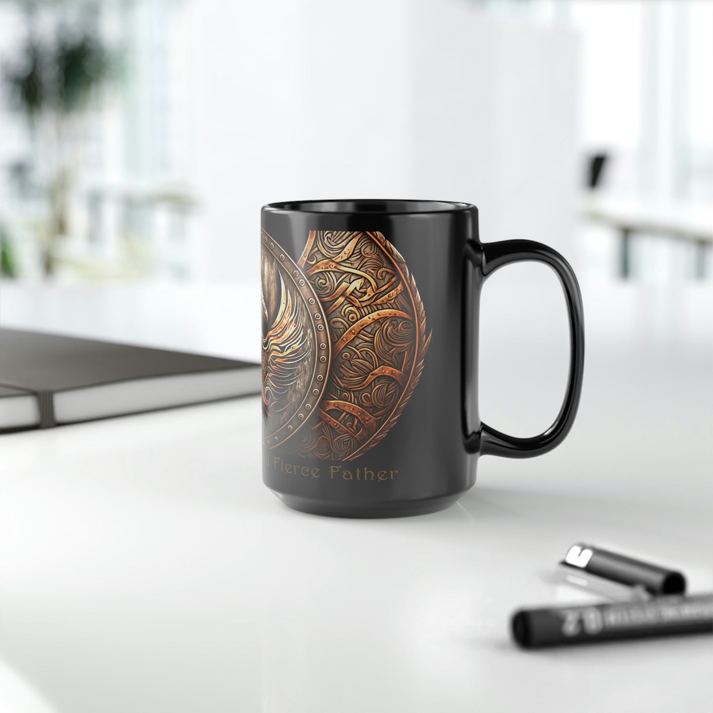 Viking Saying | "Skol!' To My Brave and Fierce Father" | 15 oz Coffee Mug