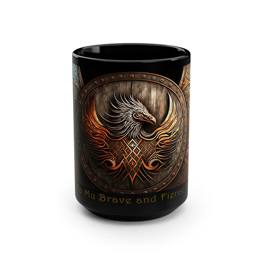 Viking Saying | "Skol!' To My Brave and Fierce Father" | 15 oz Coffee Mug