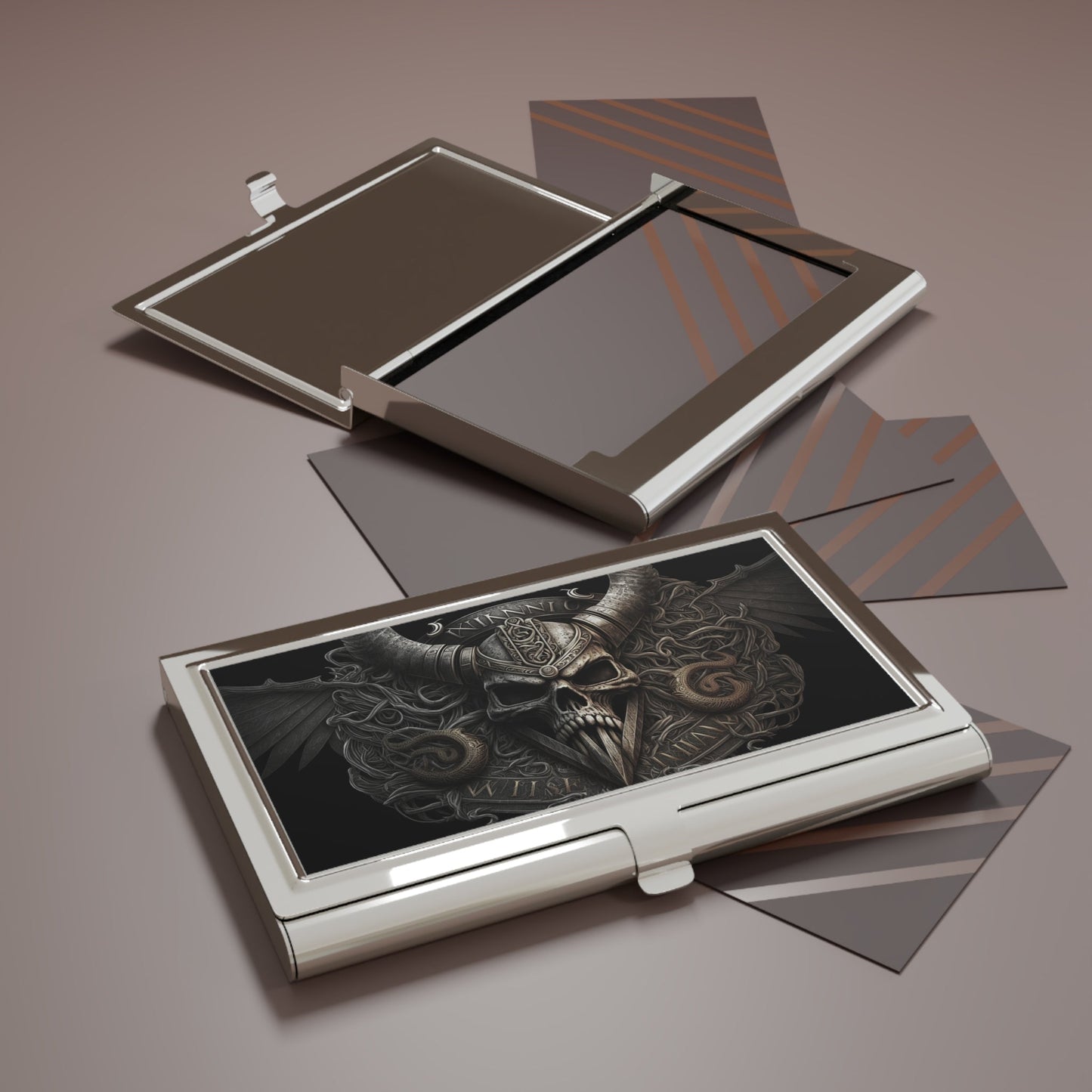 Viking Shield Detail Business Card Holder