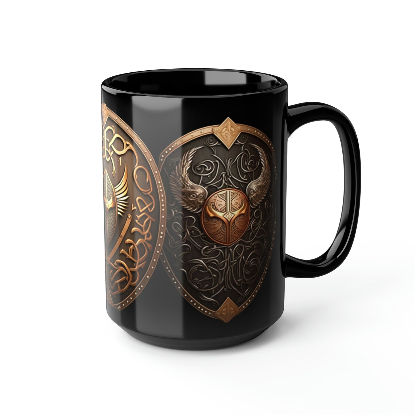 Viking Valhalla Norse War Shields - 15 oz Coffee Mug