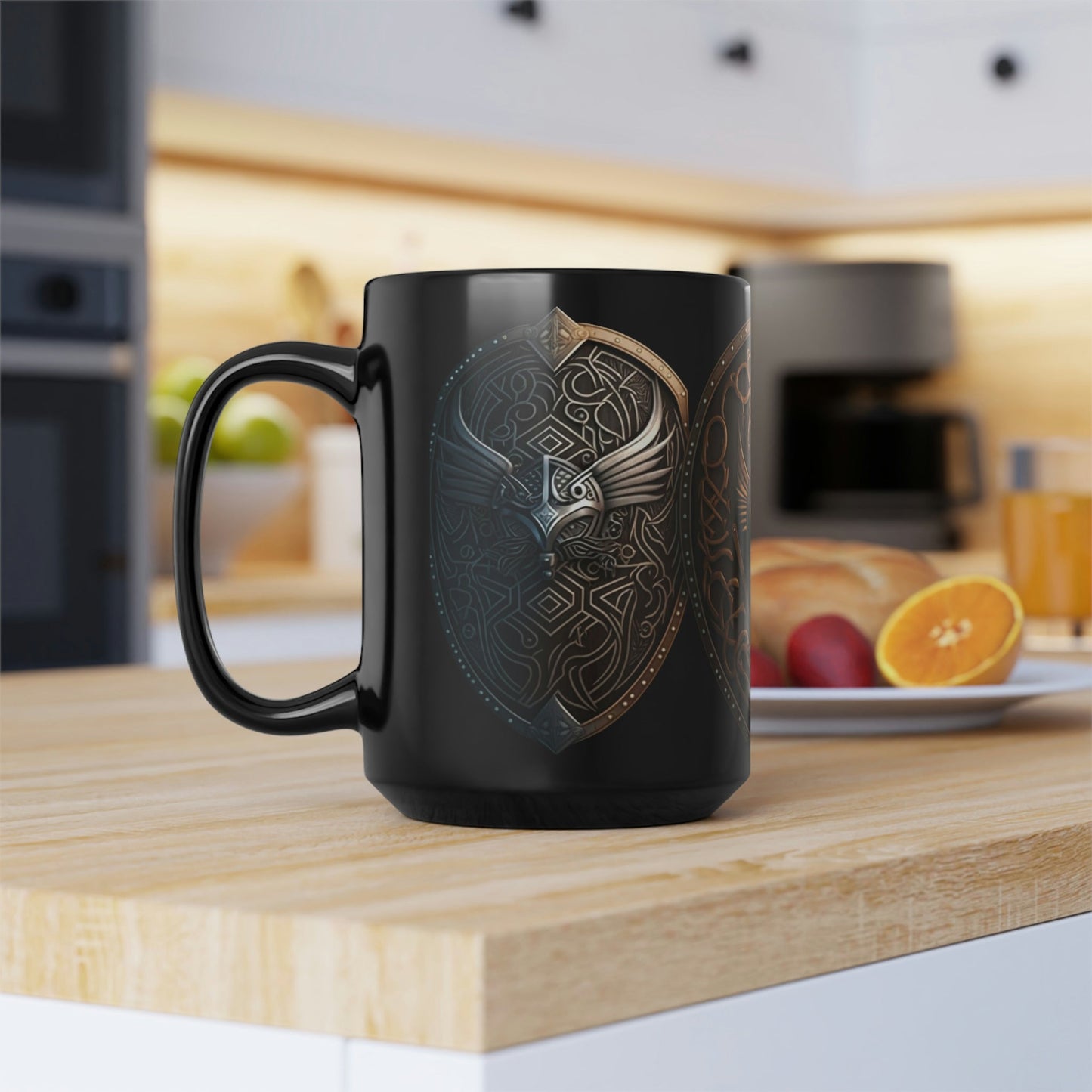 Viking Valhalla Norse War Shields - 15 oz Coffee Mug