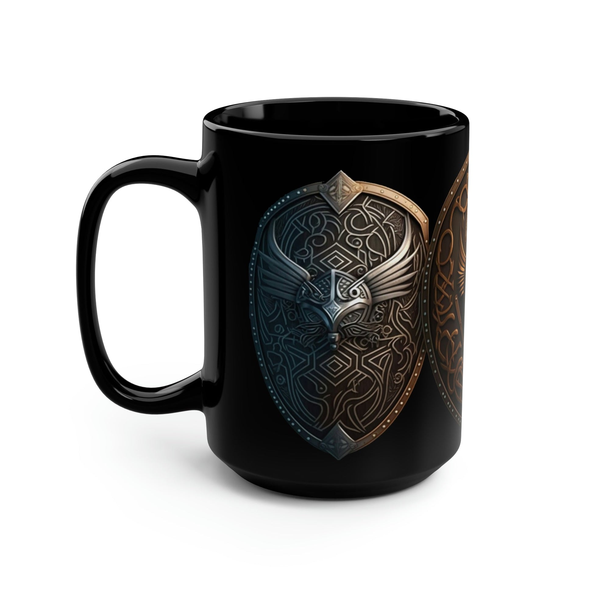 Viking Valhalla Norse War Shields - 15 oz Coffee Mug