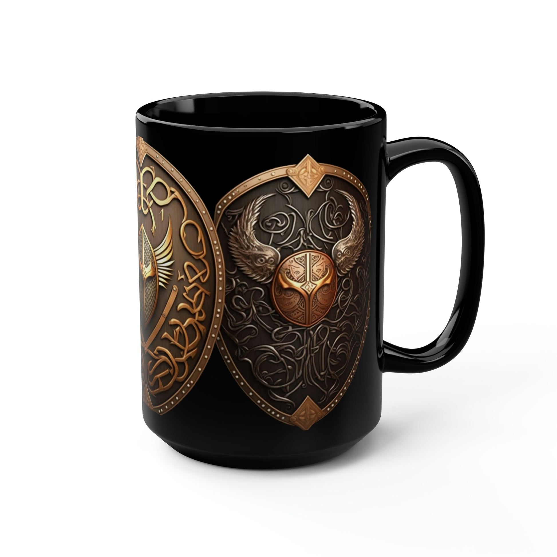 Viking Valhalla Norse War Shields - 15 oz Coffee Mug