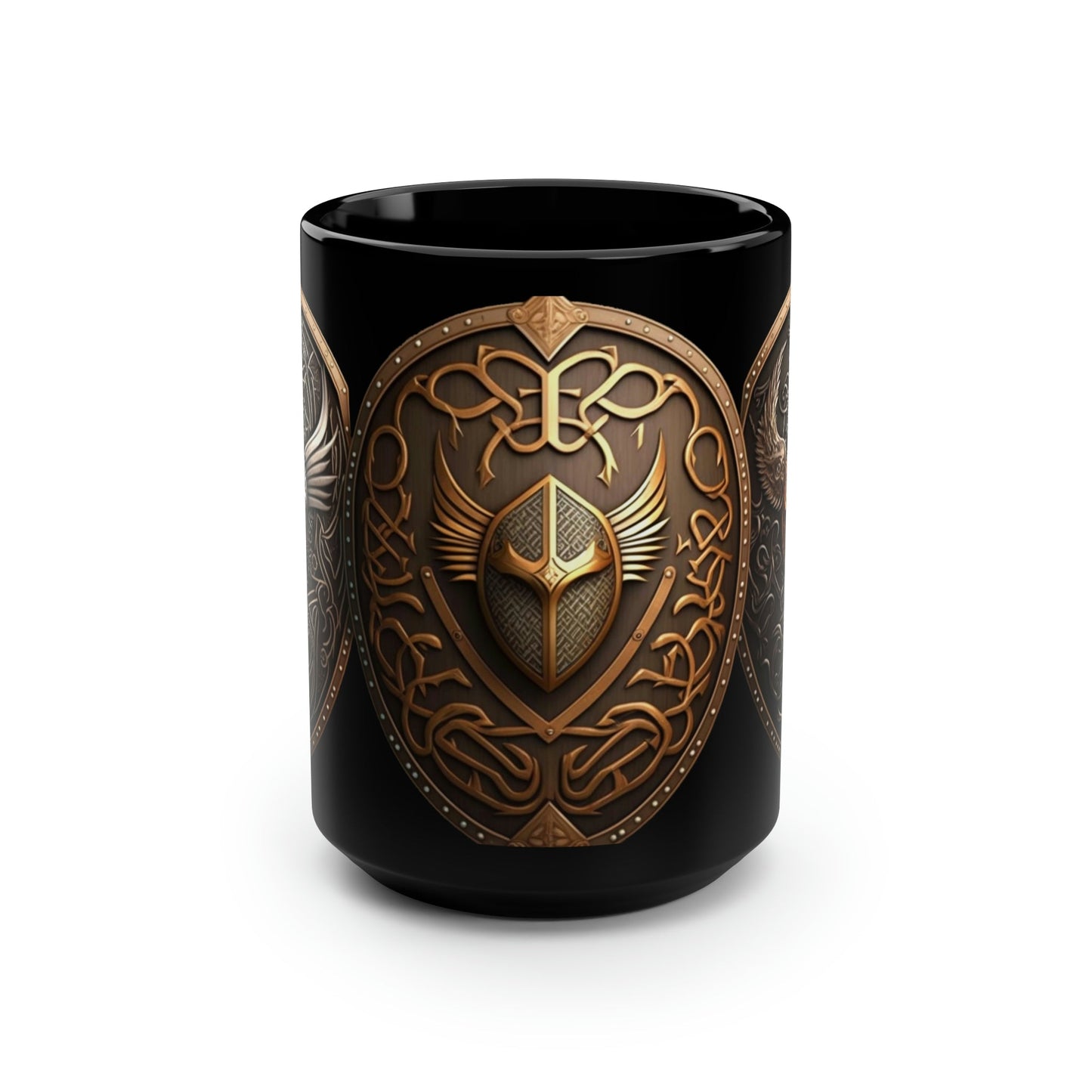 Viking Valhalla Norse War Shields - 15 oz Coffee Mug