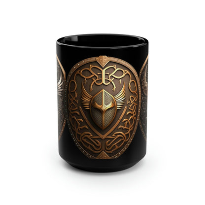 Viking Valhalla Norse War Shields - 15 oz Coffee Mug