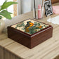 Vintage Baltimore Oriole Wood Keepsake Jewelry Box with Ceramic Tile Cover