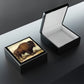 Vintage Bison Wooden Keepsake Jewelry Box