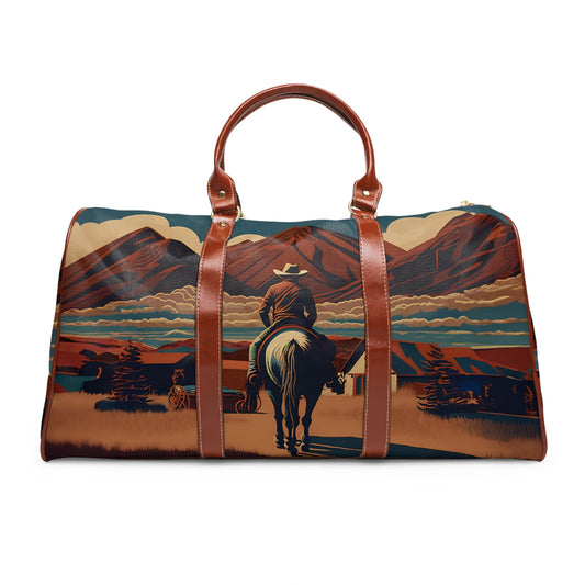 Vintage Cowboy Art Travel Bag - Bigger than most duffle bags, tote bags and even most weekender bags!
