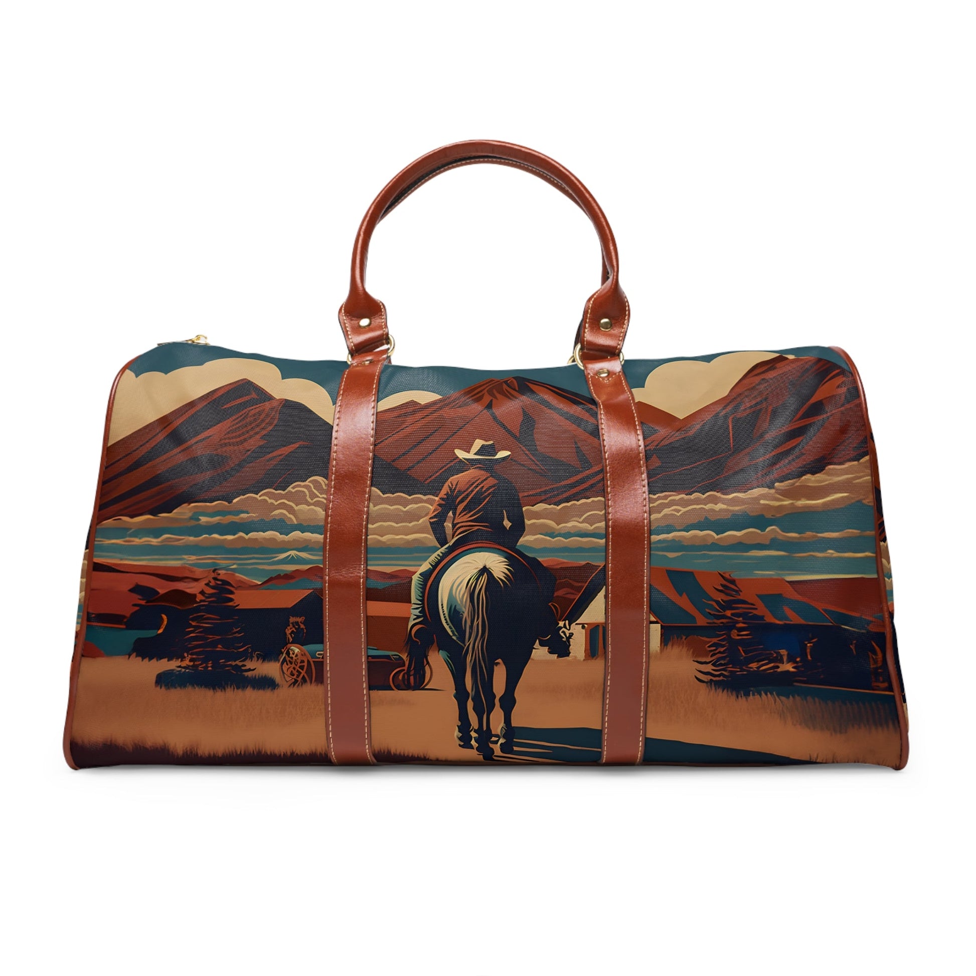 Vintage Cowboy Art Travel Bag - Bigger than most duffle bags, tote bags and even most weekender bags!