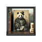 Vintage Panda Bear Art Wooden Keepsake Jewelry Box