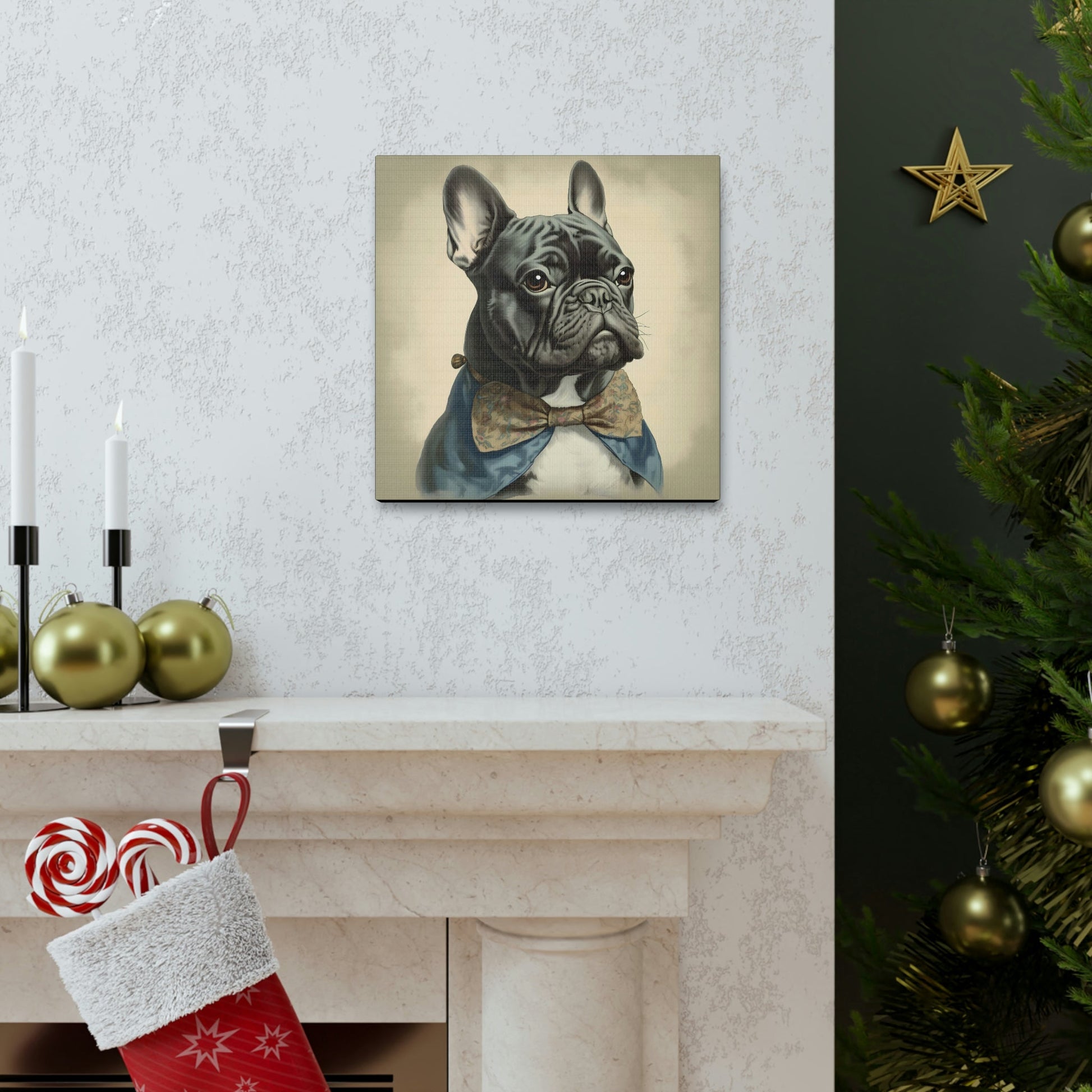 Vintage Victorian "Ben" French Bulldog Canvas Gallery Wraps