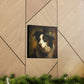 Vintage Victorian Border Collie with New Hat Frame Canvas Gallery Wraps