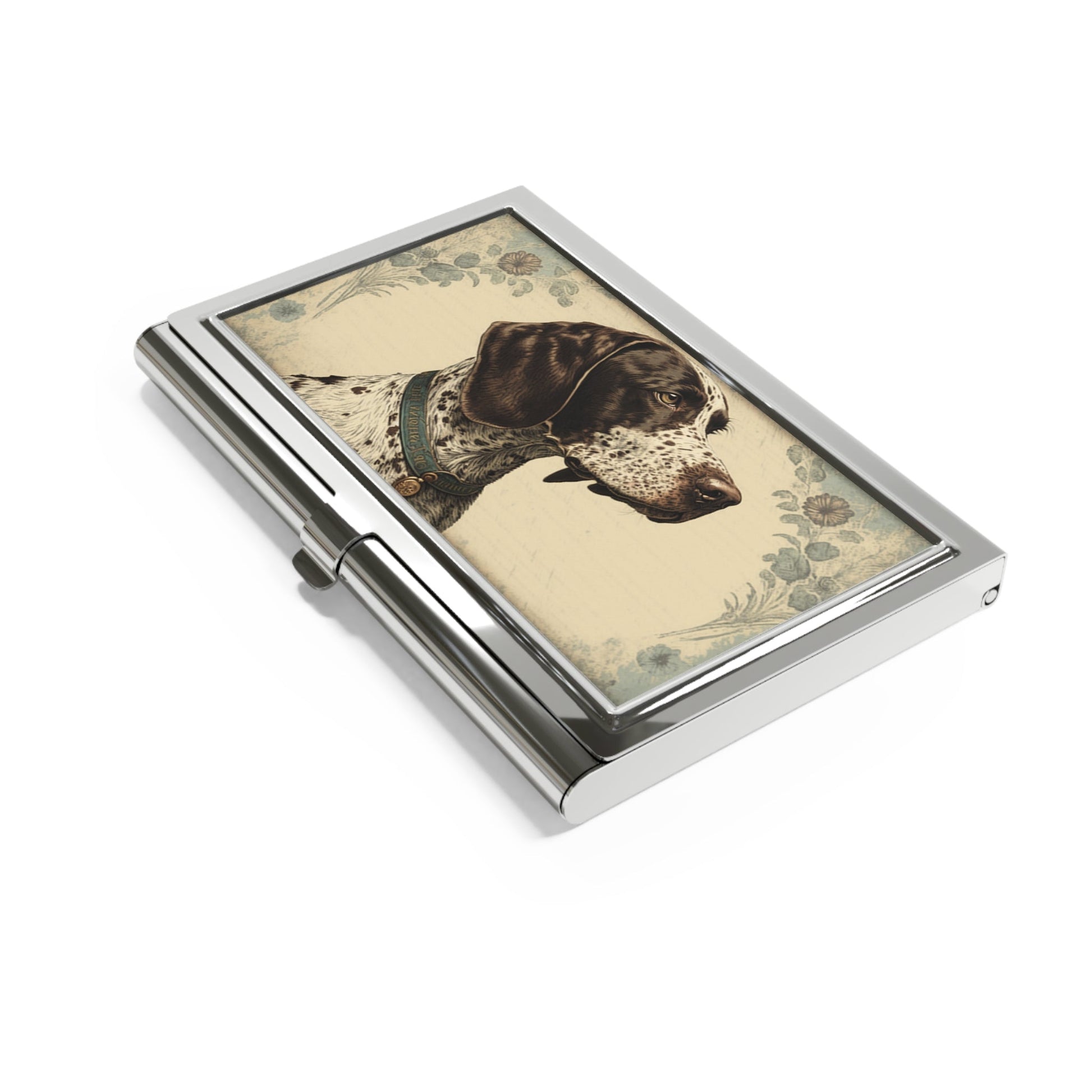 Vintage Victorian German Shorthaired Pointer Business Card Holder