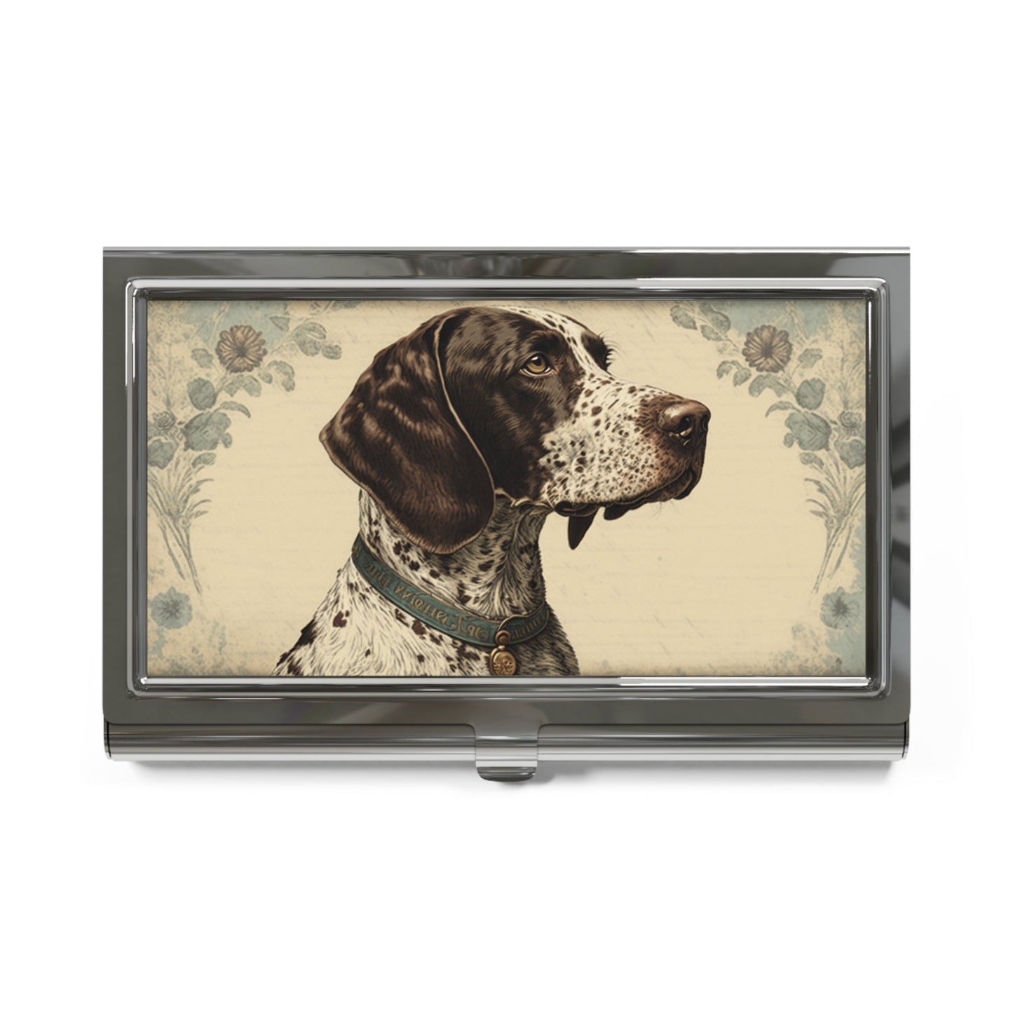 Vintage Victorian German Shorthaired Pointer Business Card Holder