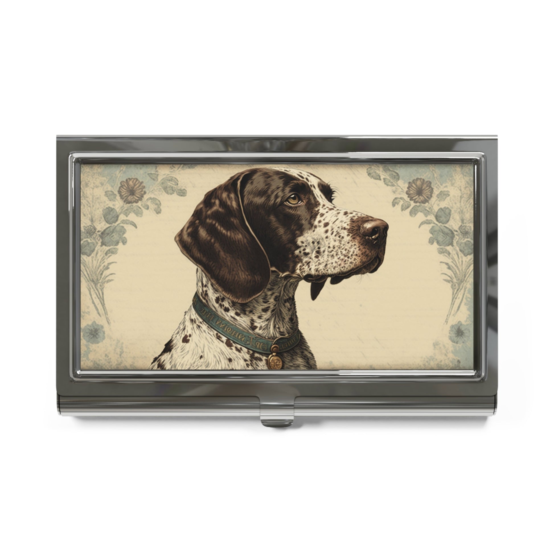 Vintage Victorian German Shorthaired Pointer Business Card Holder
