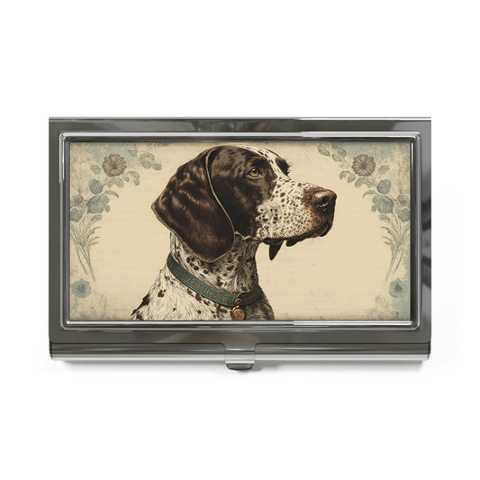 Vintage Victorian German Shorthaired Pointer Business Card Holder