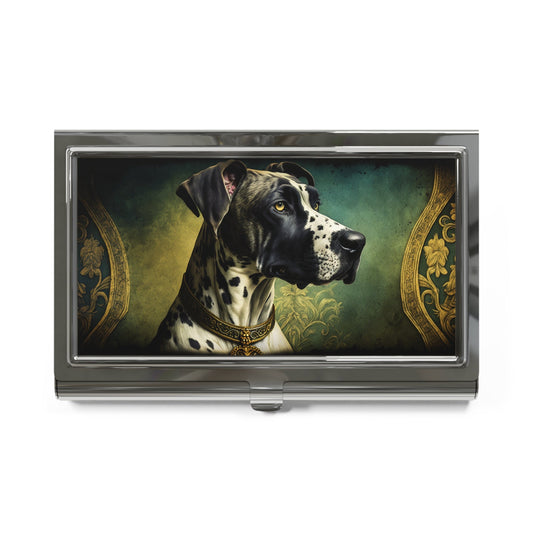 Vintage Victorian Great Dane Business Card Holder