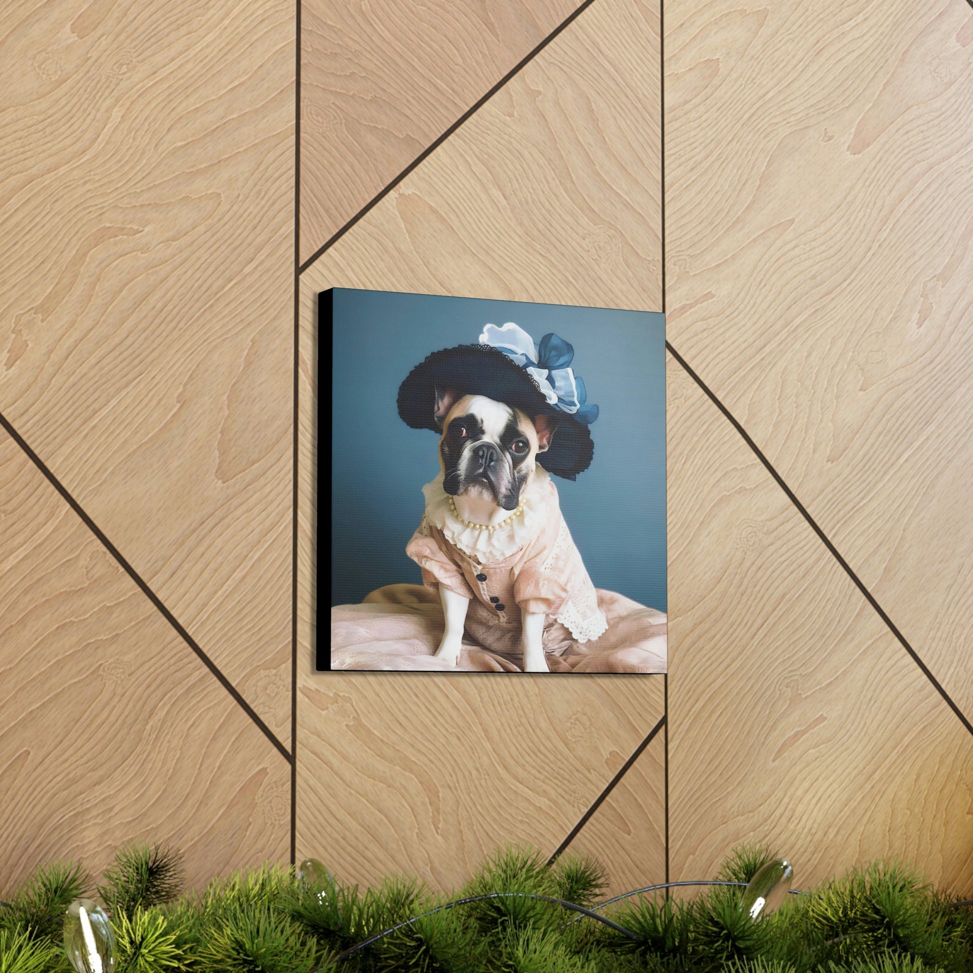 Vintage Victorian "Lil Lulu" French Bulldog Canvas Gallery Wraps