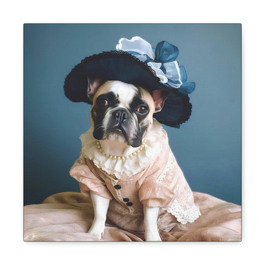 Vintage Victorian "Lil Lulu" French Bulldog Canvas Gallery Wraps