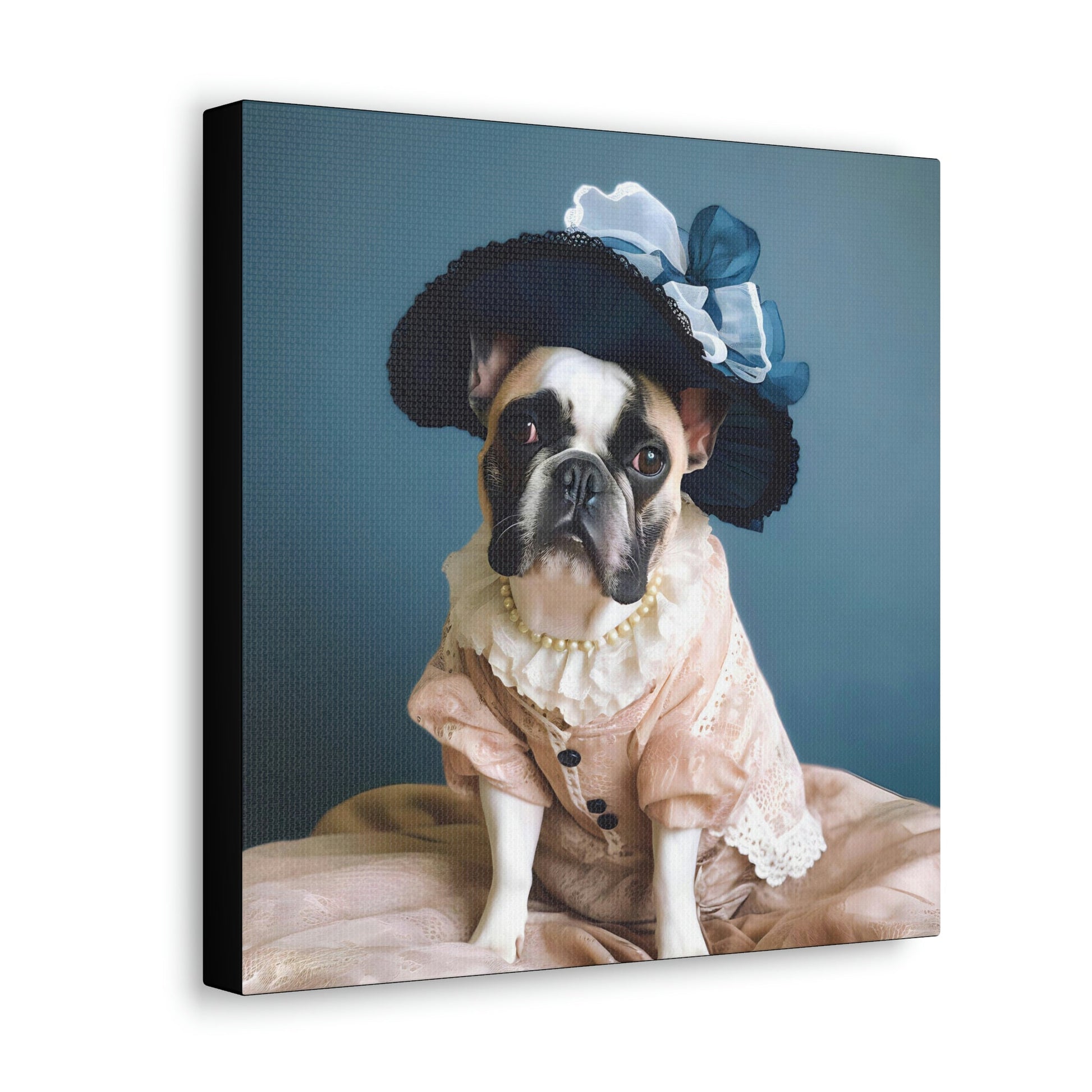 Vintage Victorian "Lil Lulu" French Bulldog Canvas Gallery Wraps
