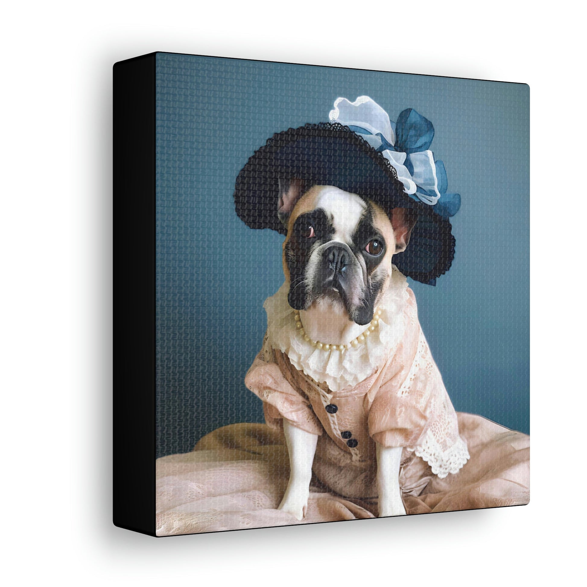 Vintage Victorian "Lil Lulu" French Bulldog Canvas Gallery Wraps