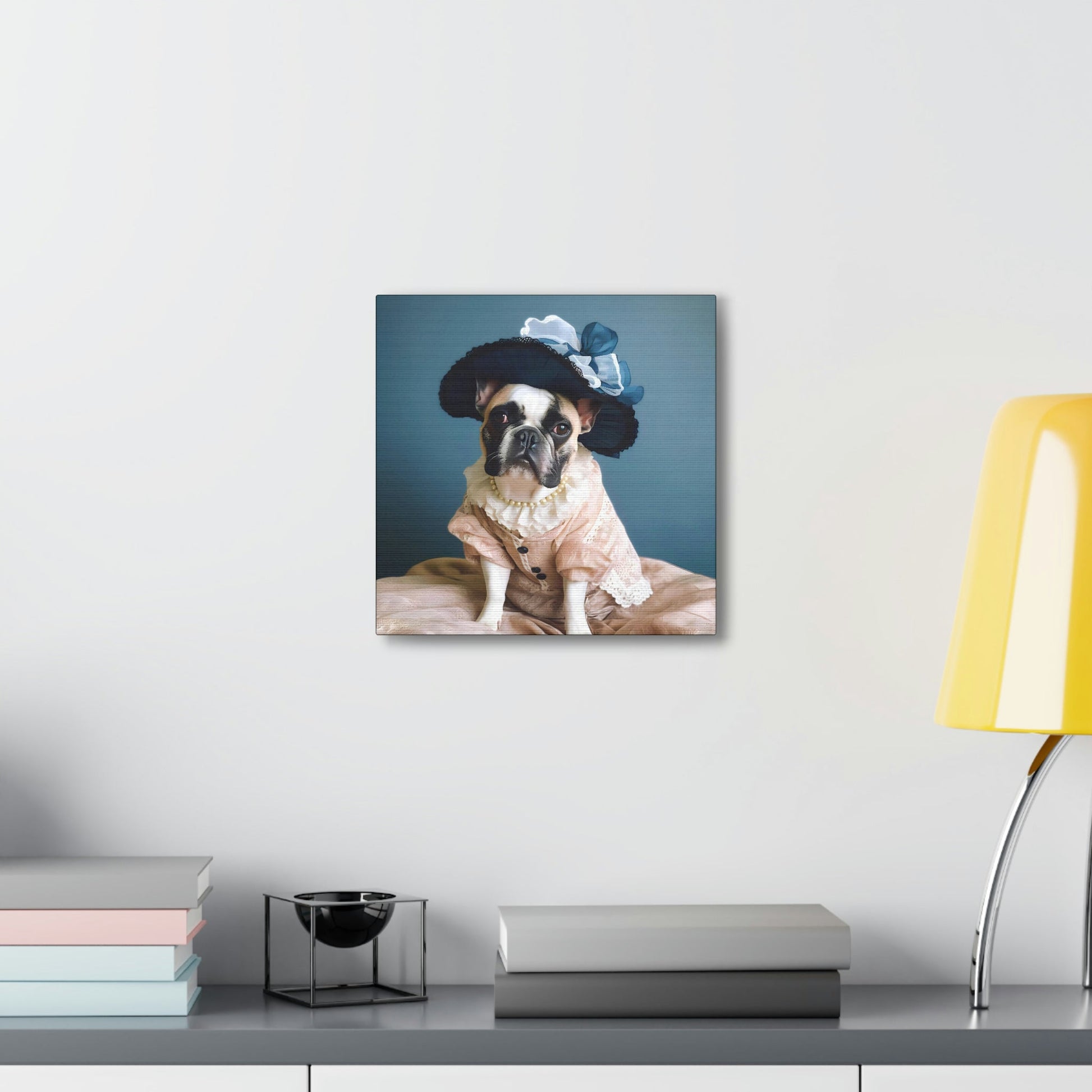 Vintage Victorian "Lil Lulu" French Bulldog Canvas Gallery Wraps