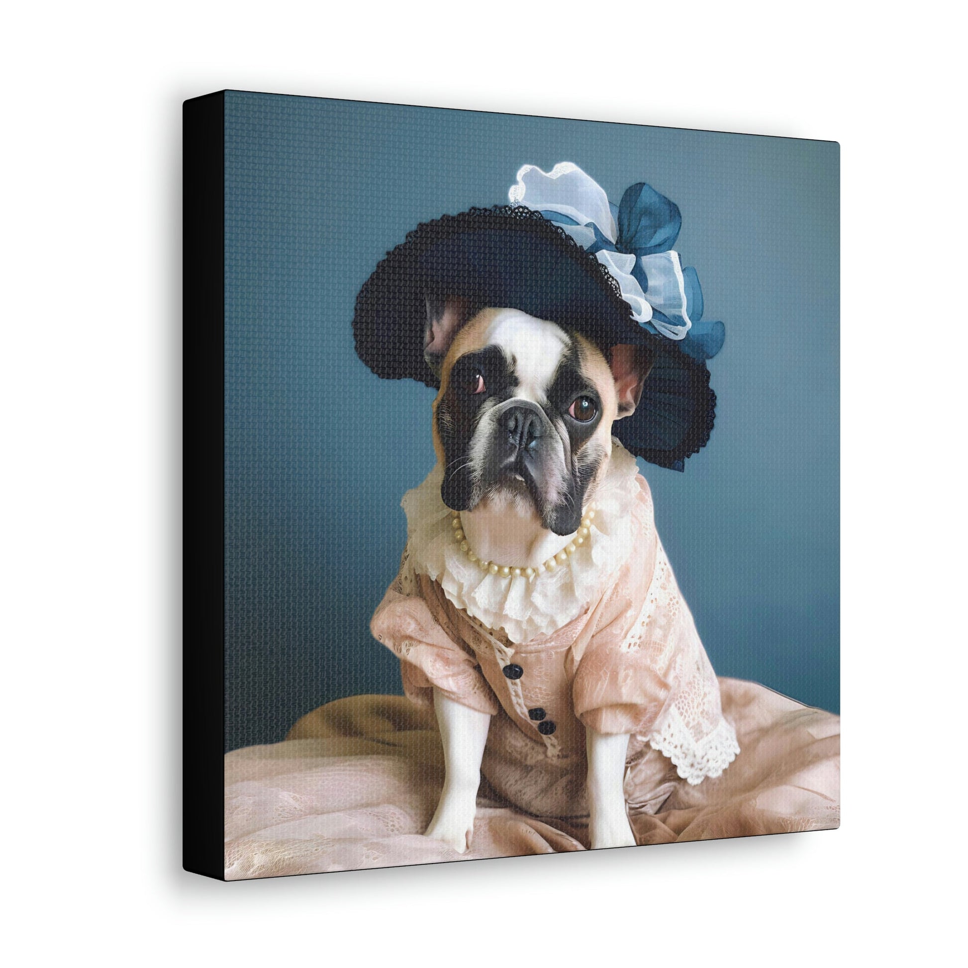 Vintage Victorian "Lil Lulu" French Bulldog Canvas Gallery Wraps