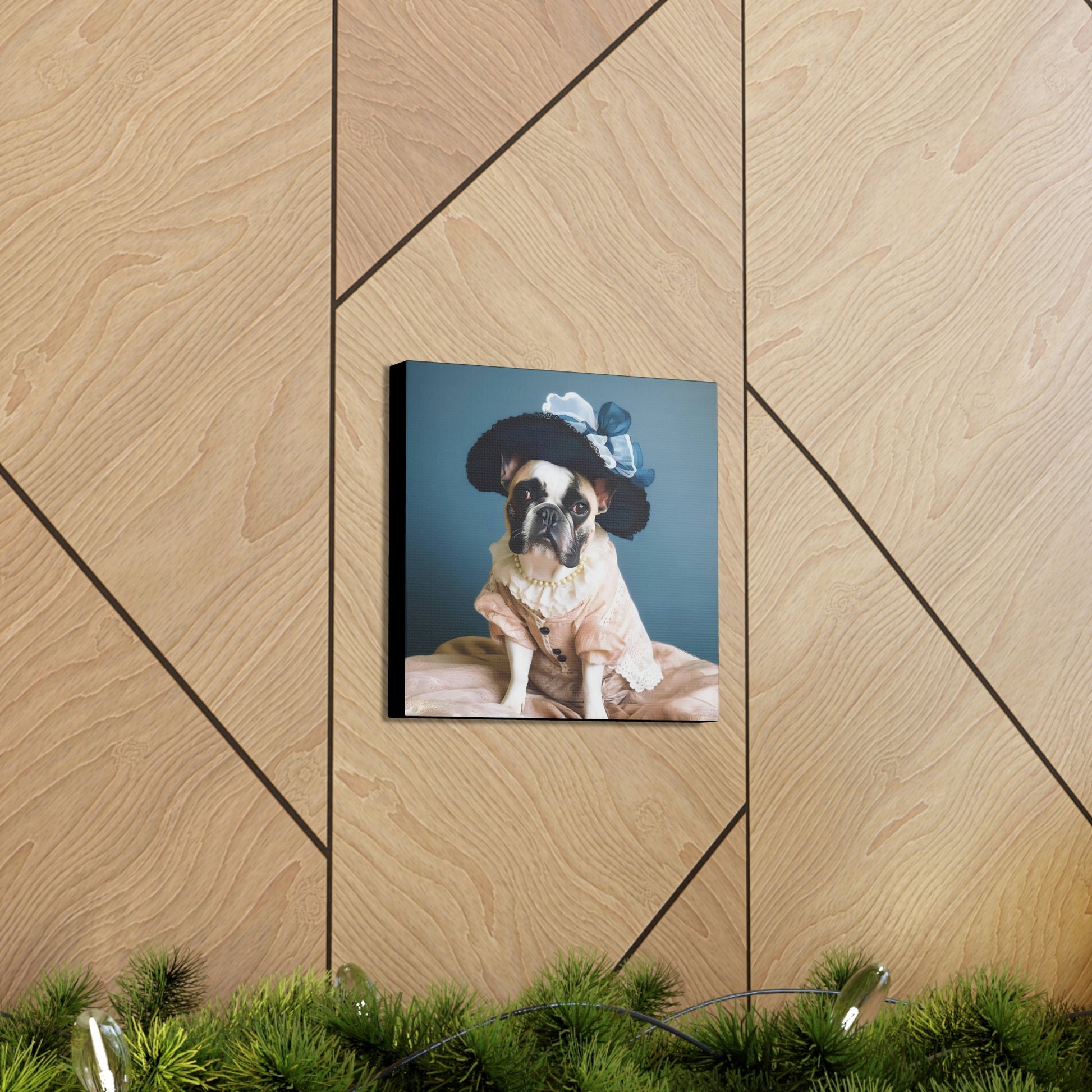 Vintage Victorian "Lil Lulu" French Bulldog Canvas Gallery Wraps