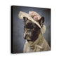 Vintage Victorian "Lucy's New Hat" French Bulldog Canvas Gallery Wraps