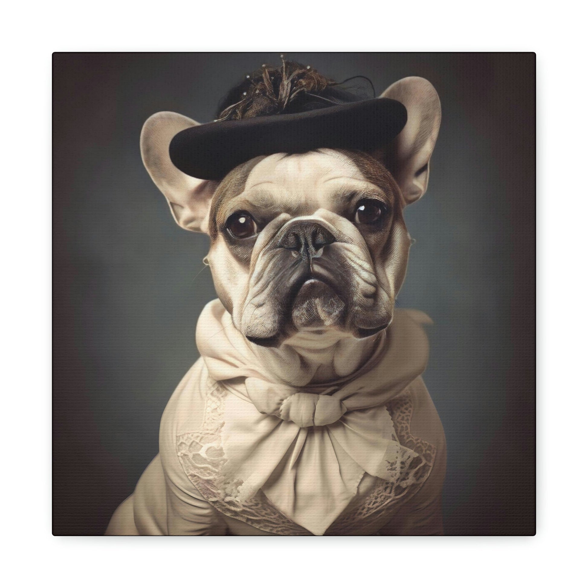 Vintage Victorian "Marge" French Bulldog Canvas Gallery Wraps
