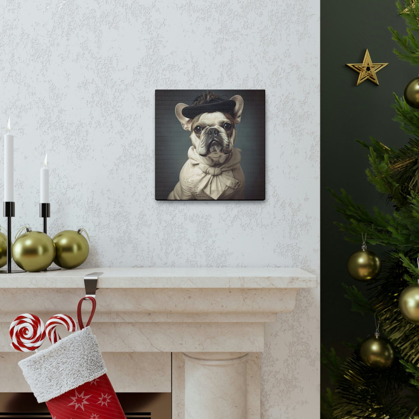 Vintage Victorian "Marge" French Bulldog Canvas Gallery Wraps