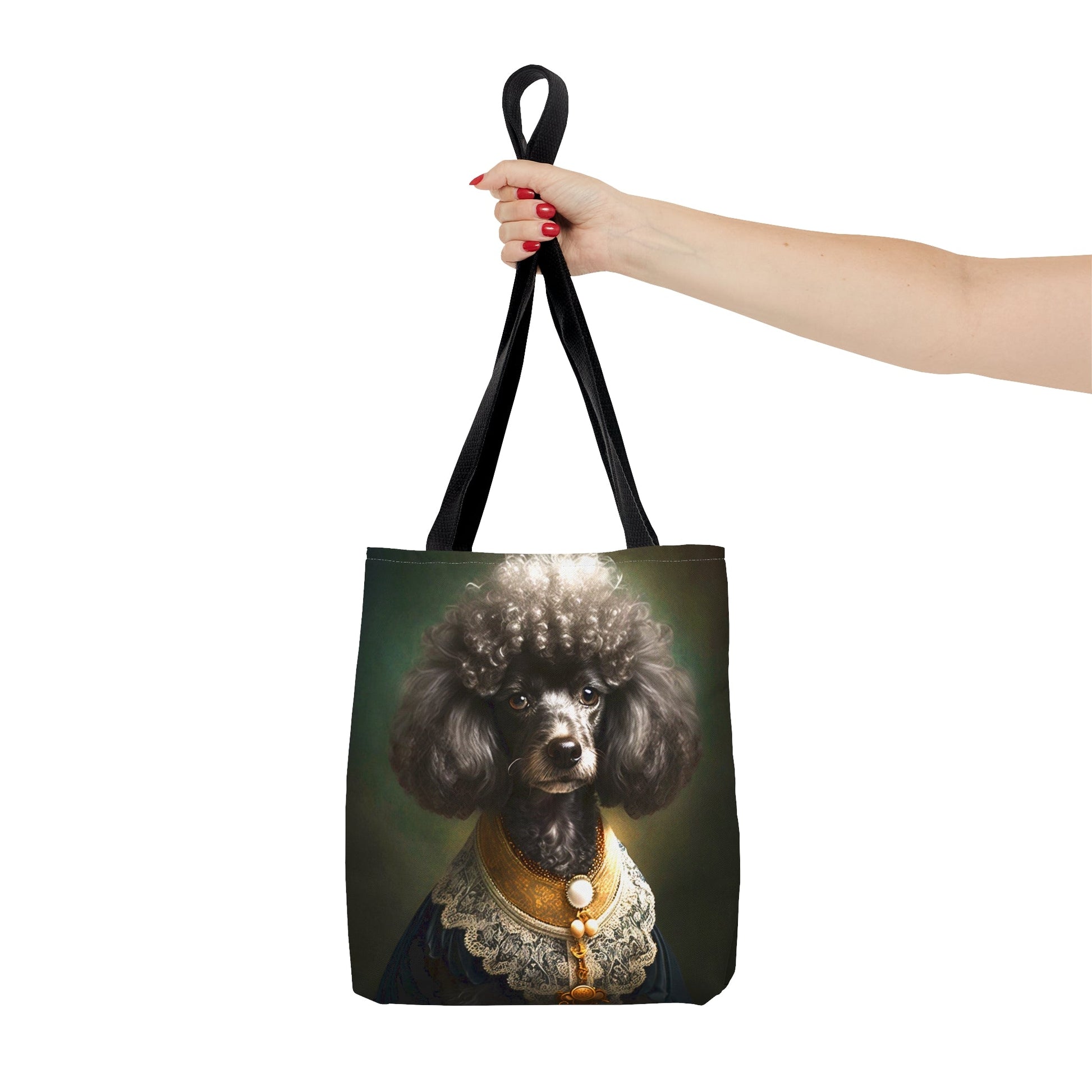 Vintage Victorian Poodle Bonnet Portrait Tote Bag